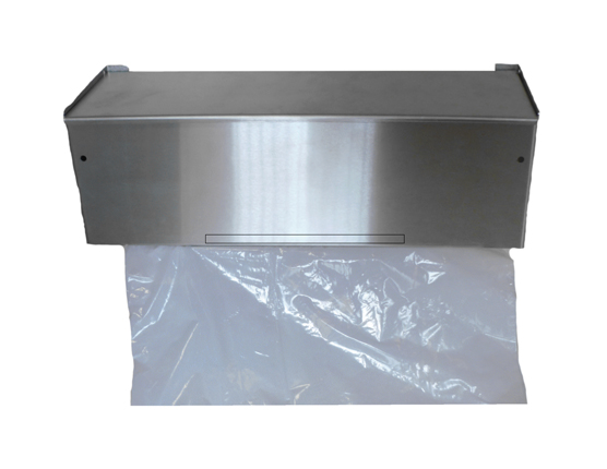 Distributeur inox pour tablier PE en rouleau
