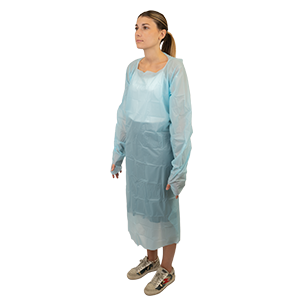 KOLMI - Tablier blouse anti-projections en CPE 35 µm