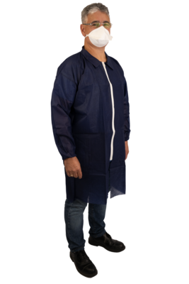 HOPEN - HYGIENE-BLUSE MIT ZIP UND LINKER INNENTASCHE 40 G/M²