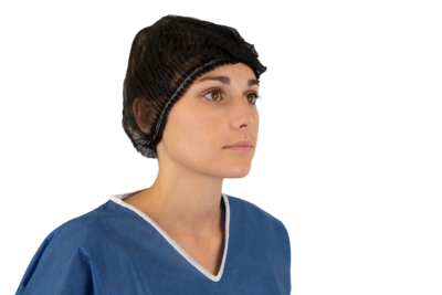 Gorro de quirófano de PP con doble goma elástica: 12 g/m²