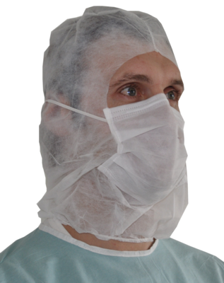 HOPEN Capuchon PP met elastiek "Type helm" + geïntegreerd PP masker