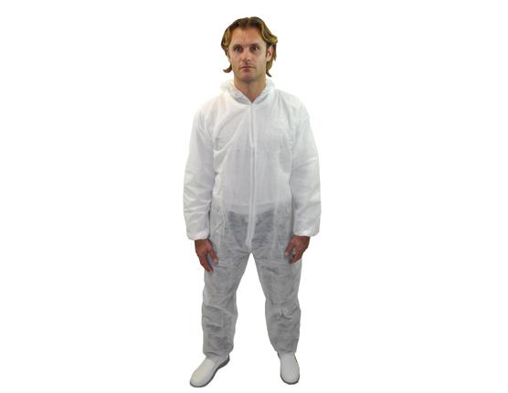 Hopen hygiene coverall in PP 30 g/m² with hood