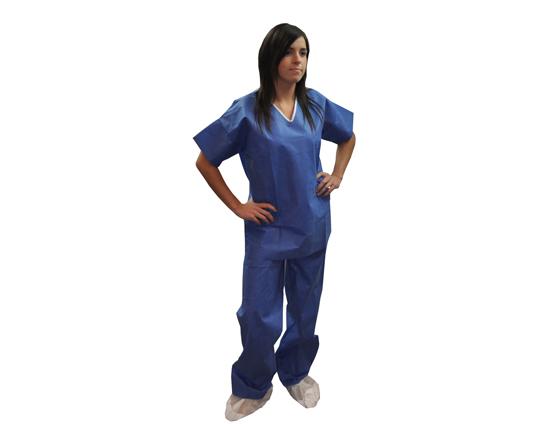 KOLMI Pantalón y casaca de PP SMS de 45 g/m² para personal sanitario