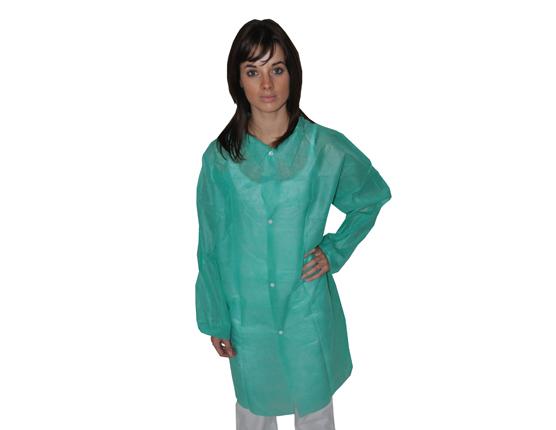 Bata higiénica Hopen de PP y 40 g/m² con cuello