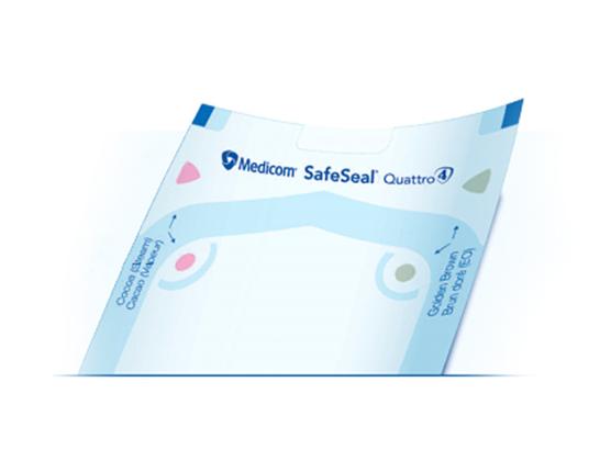 SafeSeal Quattro® sterilization pouches Flat with adhesive tape