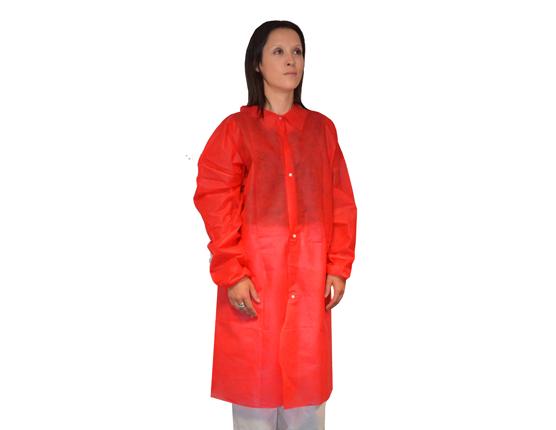 Bata higiénica Hopen de PP y 40 g/m² con cuello